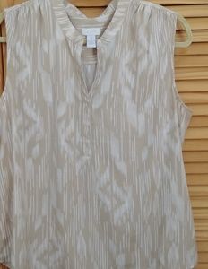 Chicos 2 sleeveless lkat top